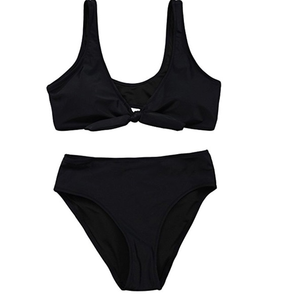 Women's Bikini Sets Tie Front Tankini Sexy 2 Piece - Picture 4 of 4